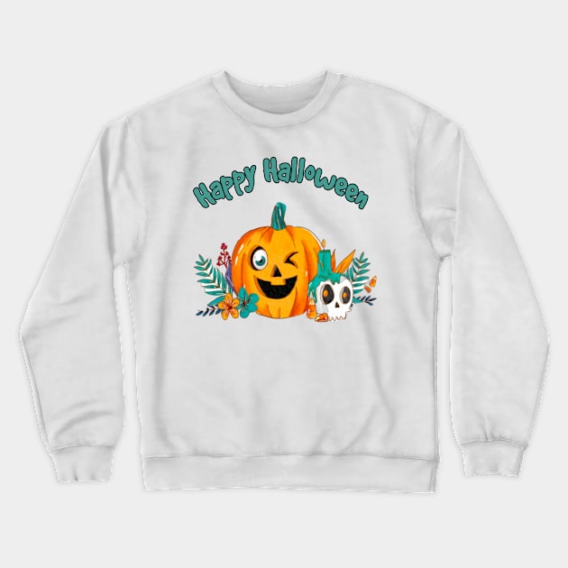 Happy Halloween Day Crewneck Sweatshirt by StoreMoustafa